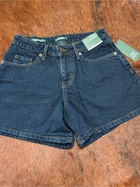wild fable Dark Blue Denim Mid-Rise Jean Shorts